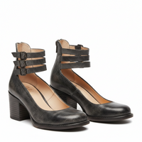 Three-Breasted Women's High-Heel Pumps With Snake Print