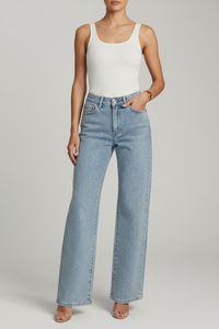 Women's High-end High Waist Straight Personalized Hot Girl High Street Trousers