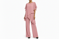 Chiffon Solid Color Loose And Irregular Suit