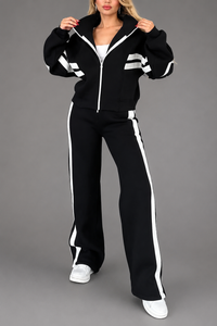 Fashion Two-piece Women's White Sports Suit Loose Sports Shirt Casual Pants Sets Sportswear Women Clothes Tracksuit Women Outfits