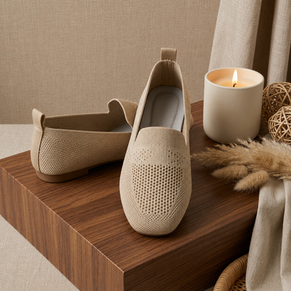 Mocassins pour femme respirants à petit talon – Confort et élégance au quotidien