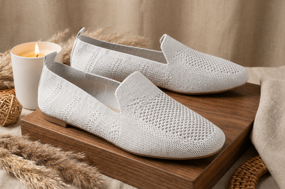 Mocassins pour femme respirants à petit talon – Confort et élégance au quotidien