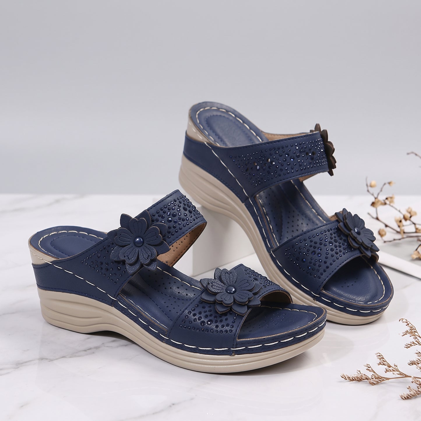 Chaussures Confortables à Bout Rond en PU