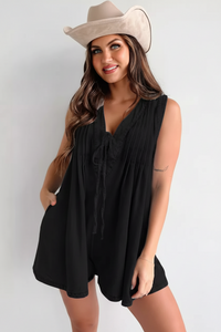 Sleeveless Short-sleeved Shorts Denim Jumpsuit