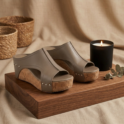 Mules Compensées Confort pour Femme