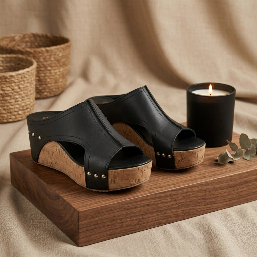Mules Compensées Confort pour Femme