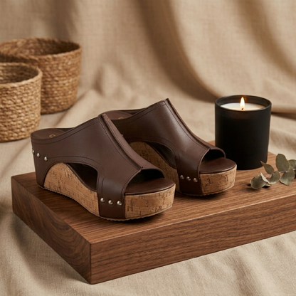 Mules Compensées Confort pour Femme